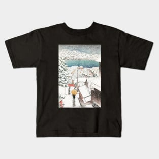 Slope of Senkoji Temple in Onomichi by Kawase Hasui Kids T-Shirt